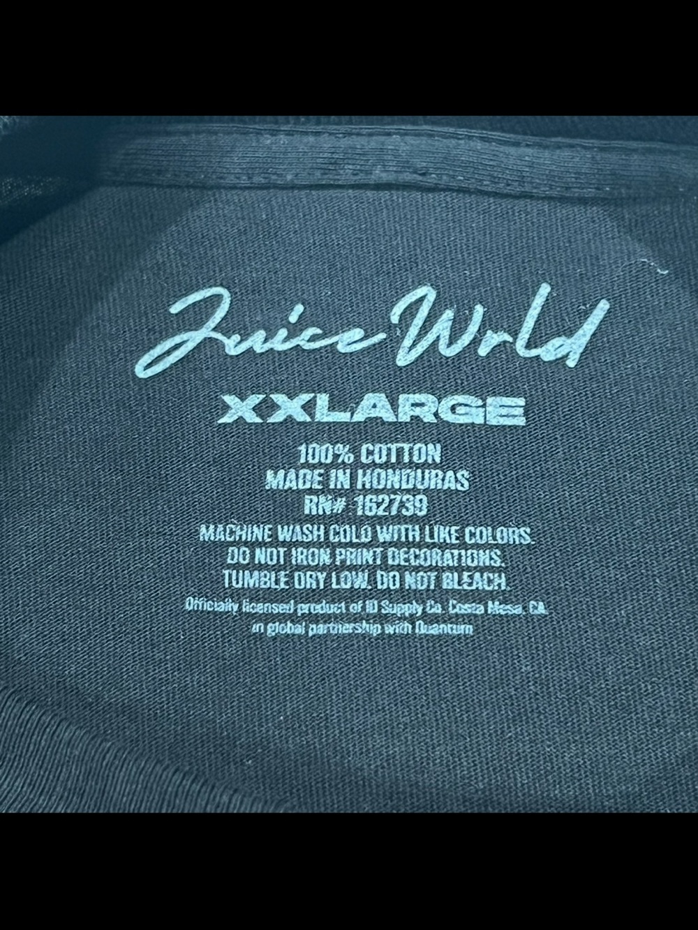 Juice Wrld Legends Never Die 999 T Shirt Short Sleeve Black Mens XXL Music - Picture 5 of 6